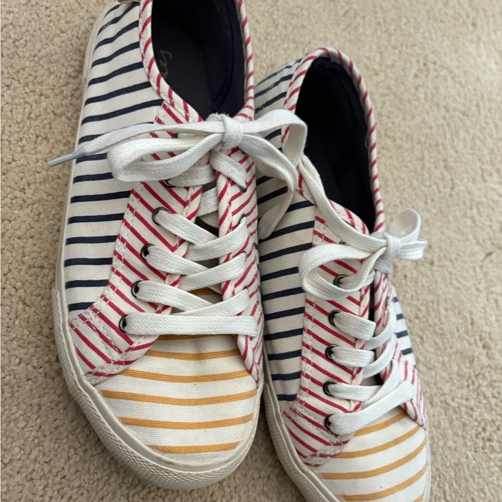 Joules Striped Sneakers - Red, Blue, Yellow